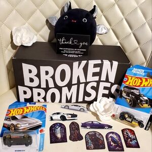 Broken Promises & CR-X Hot Wheels Gift Bundle ~ Custom Car Magnets, Squishmallow